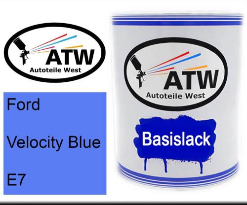 Ford, Velocity Blue, E7: 1L Lackdose, von ATW Autoteile West.